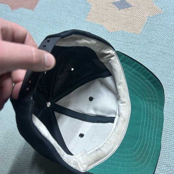 Vintage 80s SnapBack hat cap PO police officer? black adjustable baseball - Picture 5 of 7